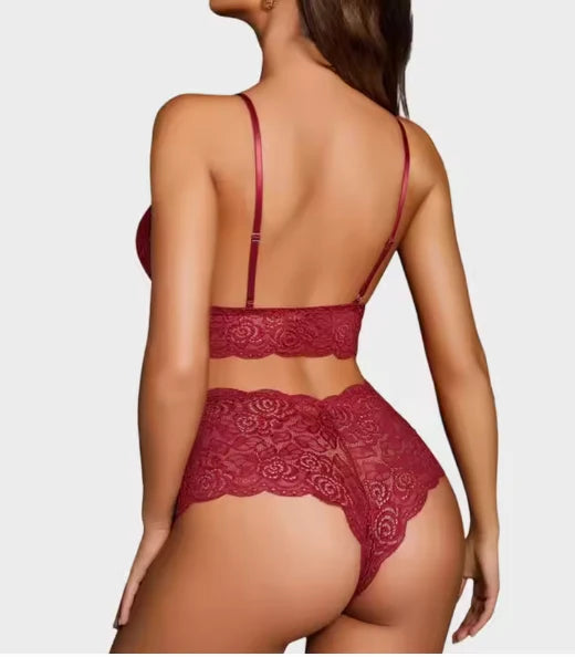 3-Piece Luxury Lace Gown Set Sexy And Charming Design Sleepwear Set, For Women