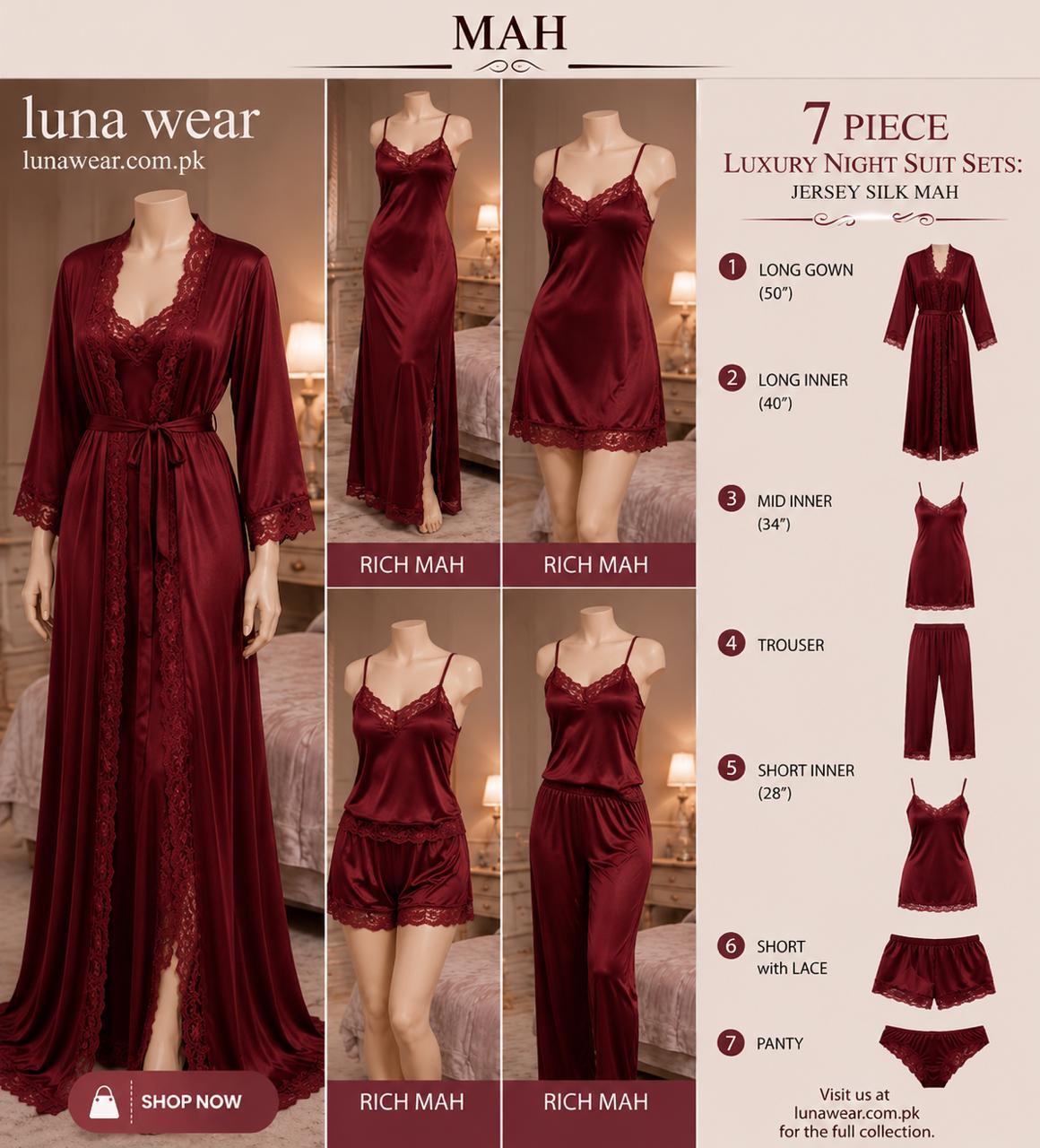 7 Piece | Luxury Night Suit