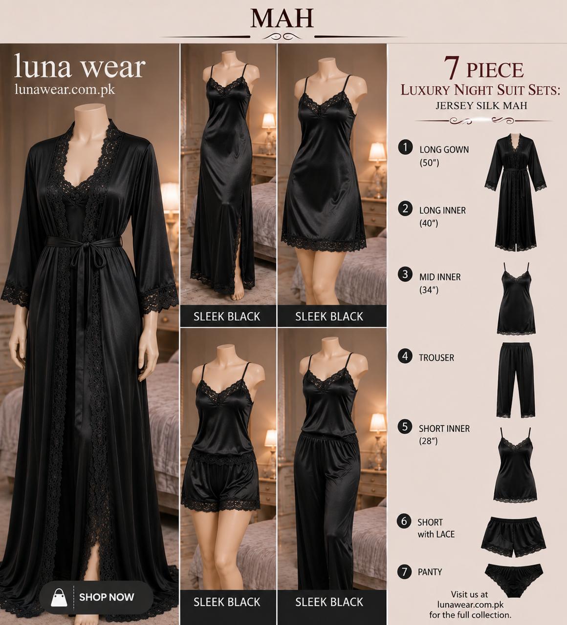 7 Piece | Luxury Night Suit