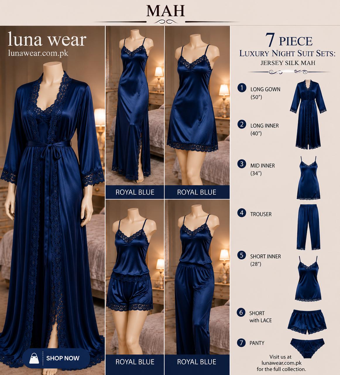 7 Piece | Luxury Night Suit