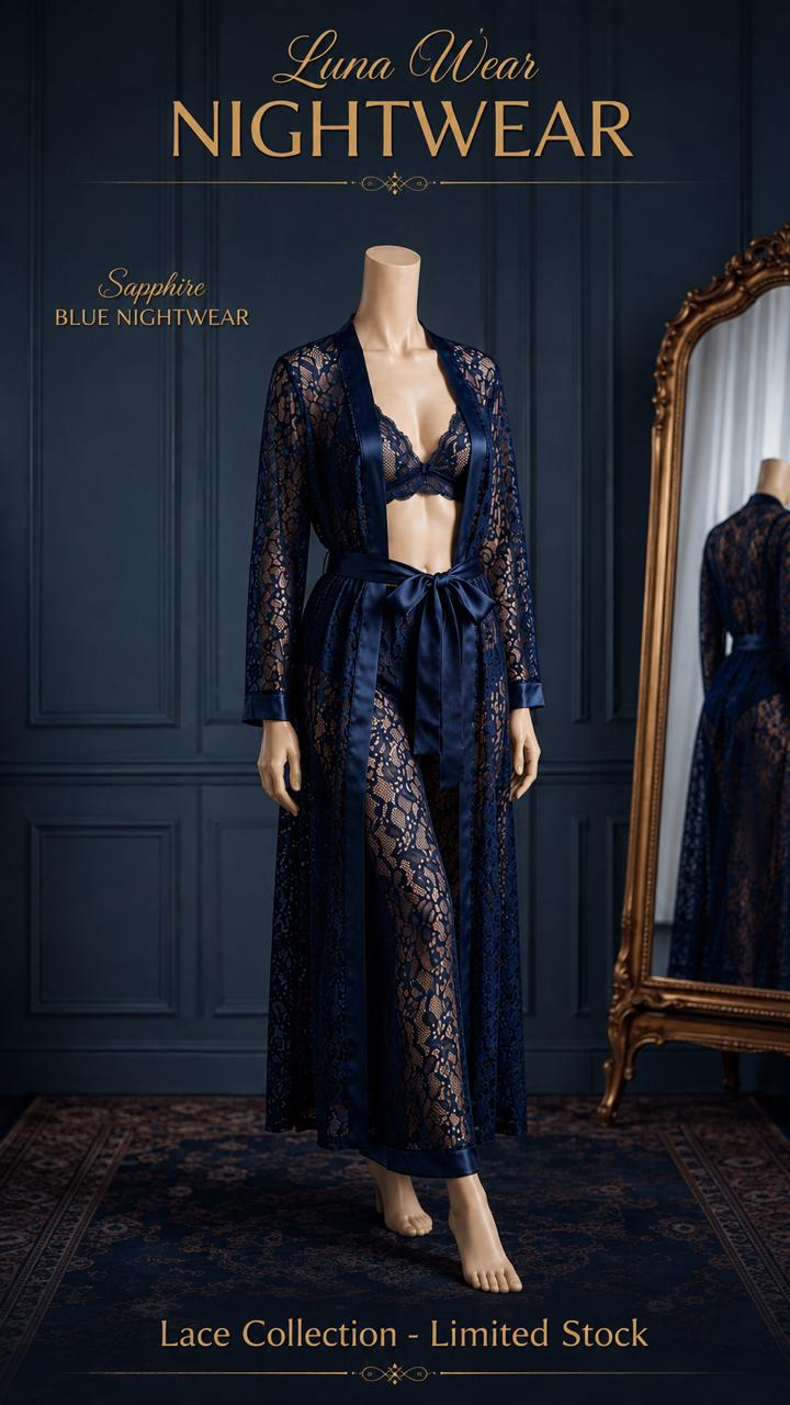 Night wear | lace collection with trouser