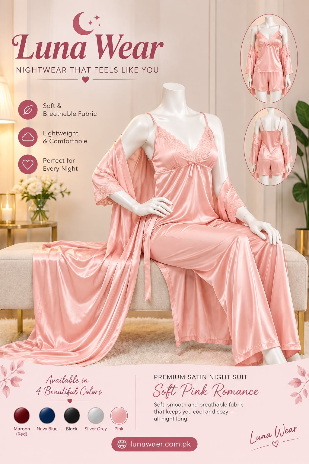 – Midnight Elegance Night Suit