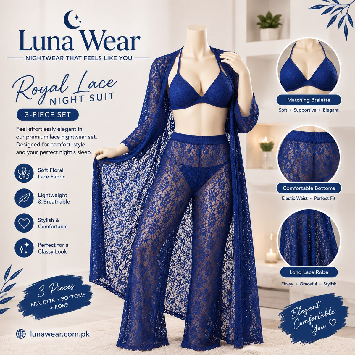 Luna Sapphire Lace Set 💎