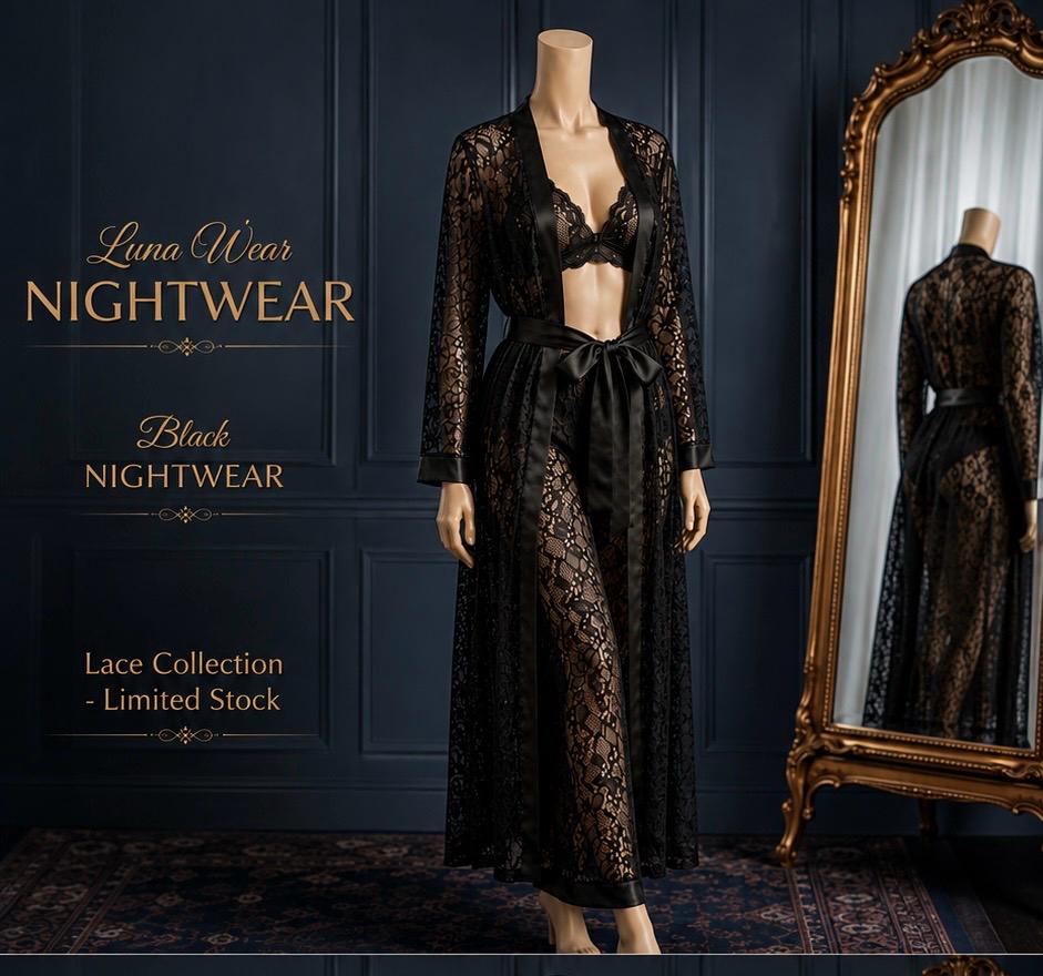 Night wear | lace collection with trouser